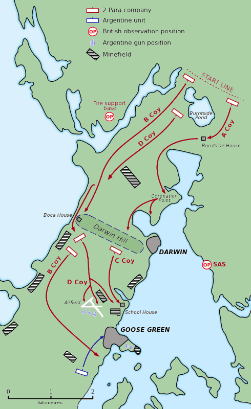 Battle of Goose Green historical illustration