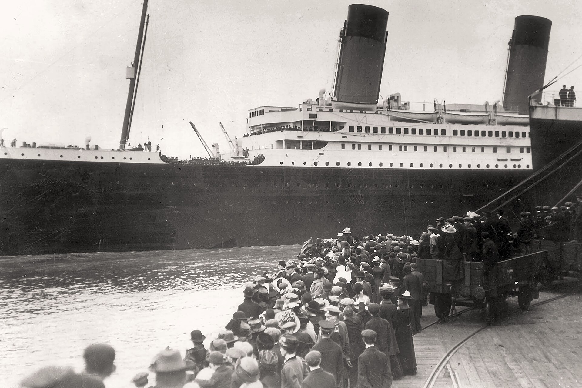 RMS Titanic departing Southampton on 10 April 1912 before her maiden voyage