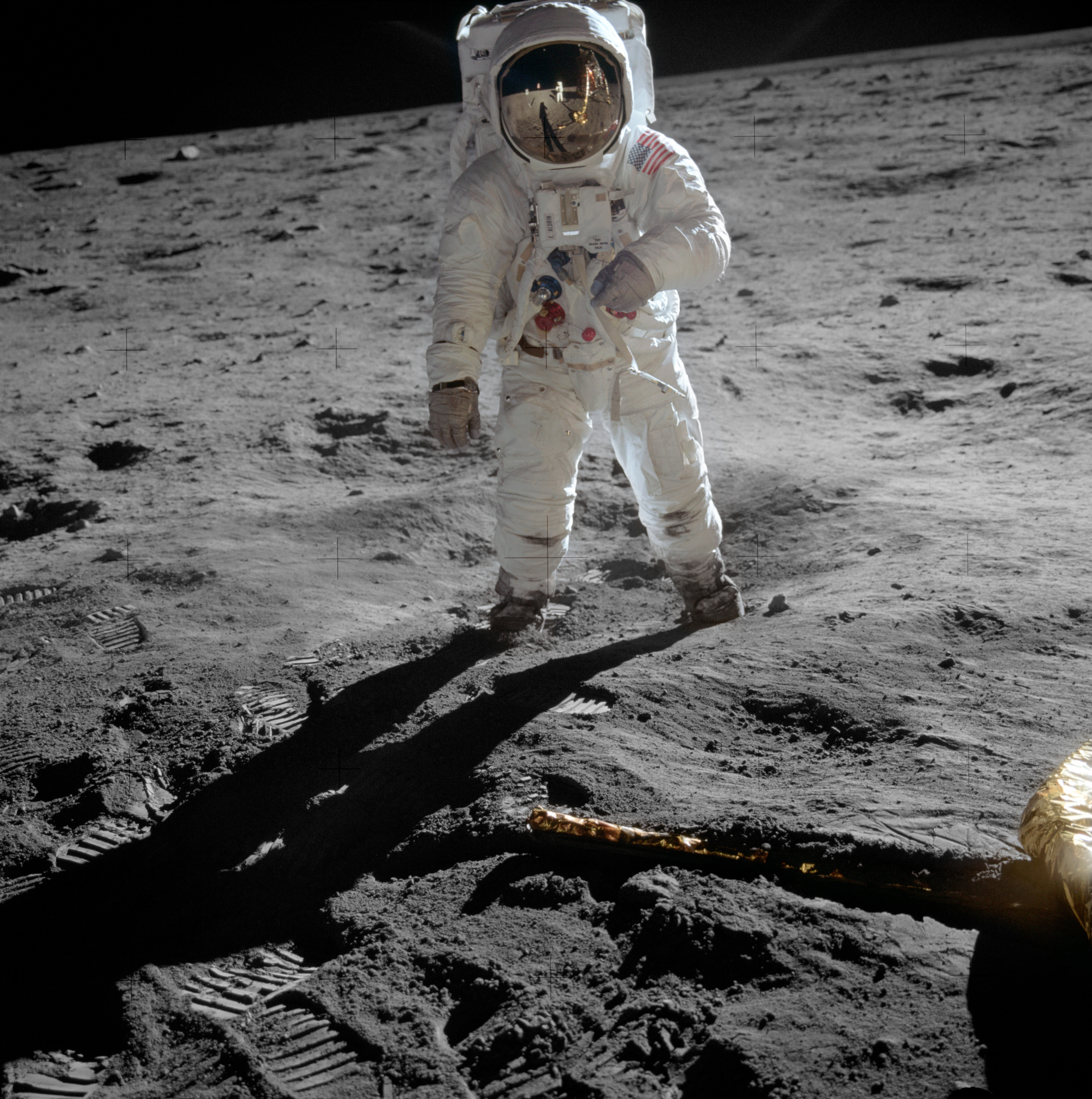 Apollo astronaut during the first Moon landing