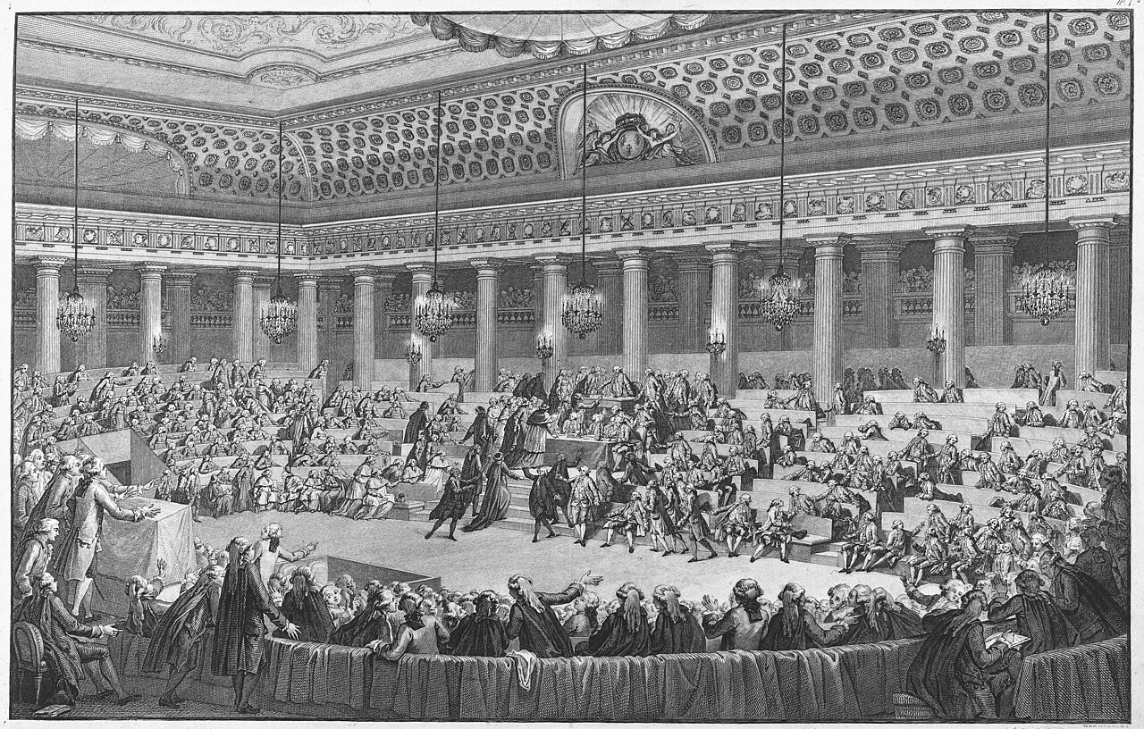 Historical artwork illustrating August Decrees of 1789