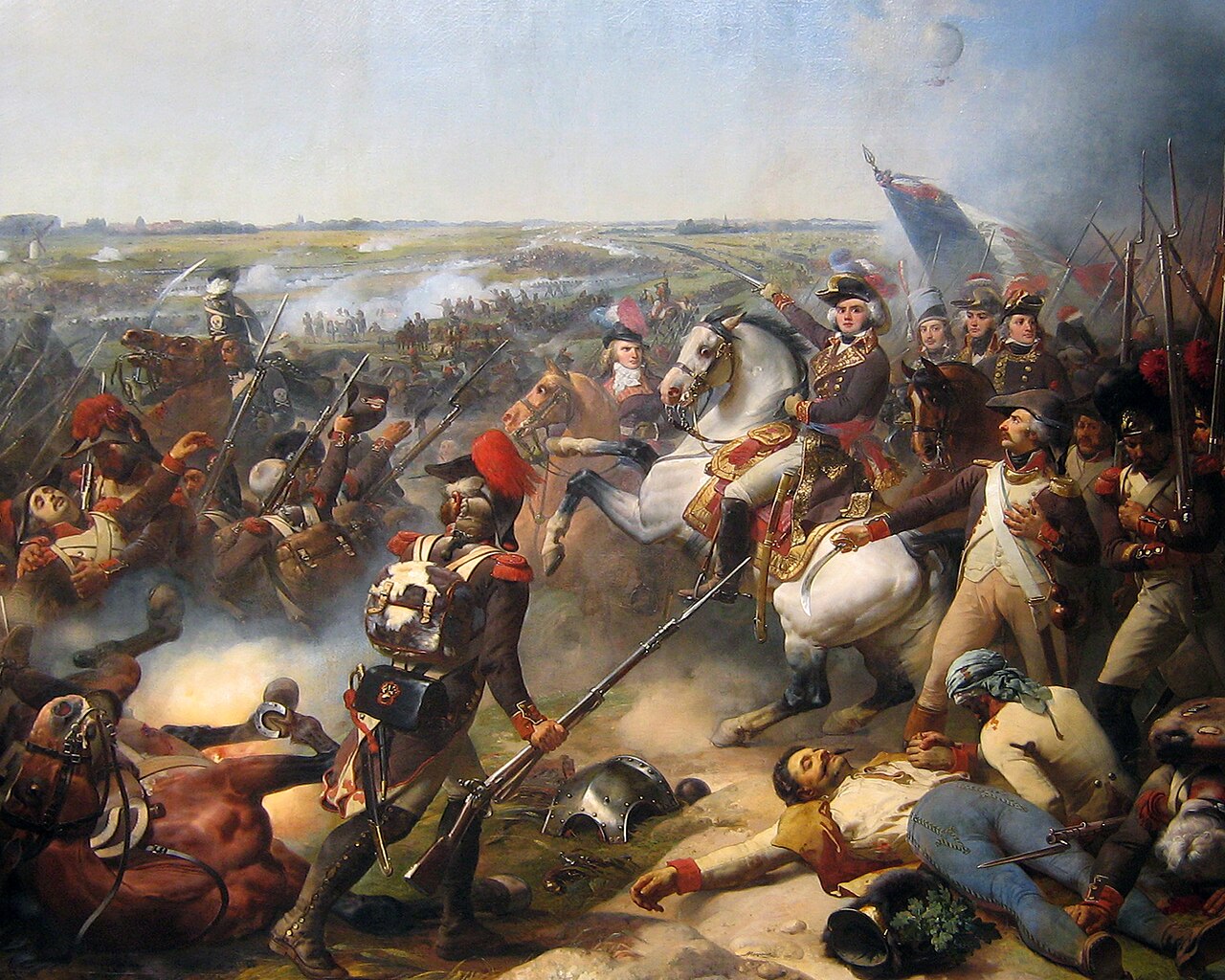 Historical artwork illustrating Battle of Fleurus