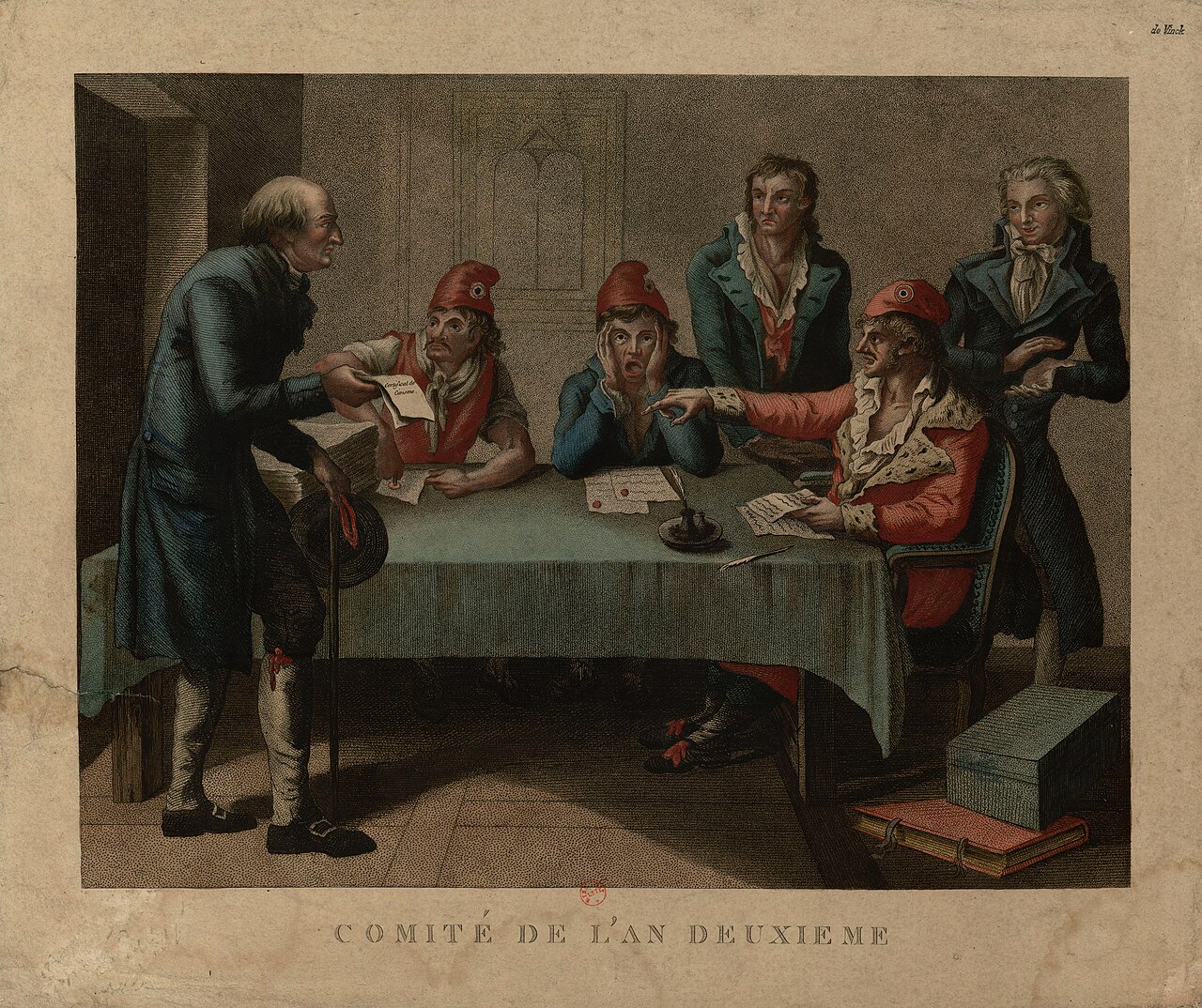 Historical artwork illustrating Committee of Public Safety
