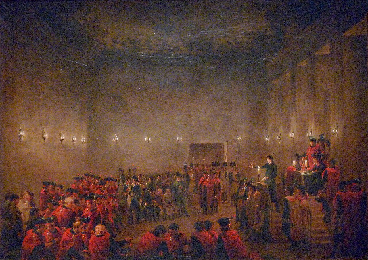 Historical artwork illustrating Coup of 18 Brumaire