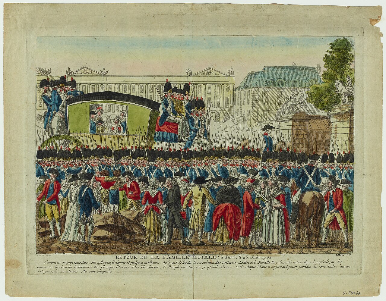 Historical artwork illustrating Flight to Varennes