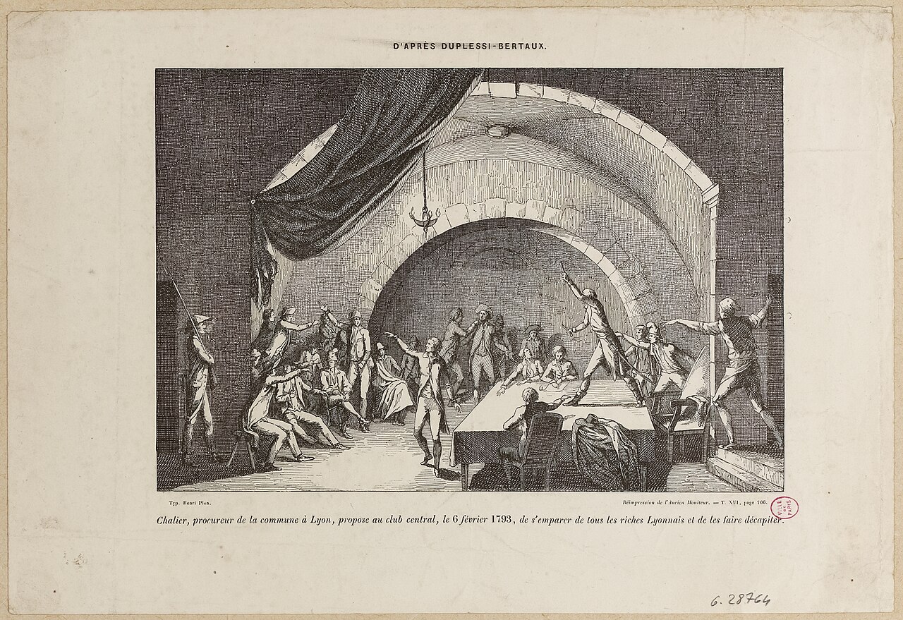 Historical artwork illustrating Jacobin Club