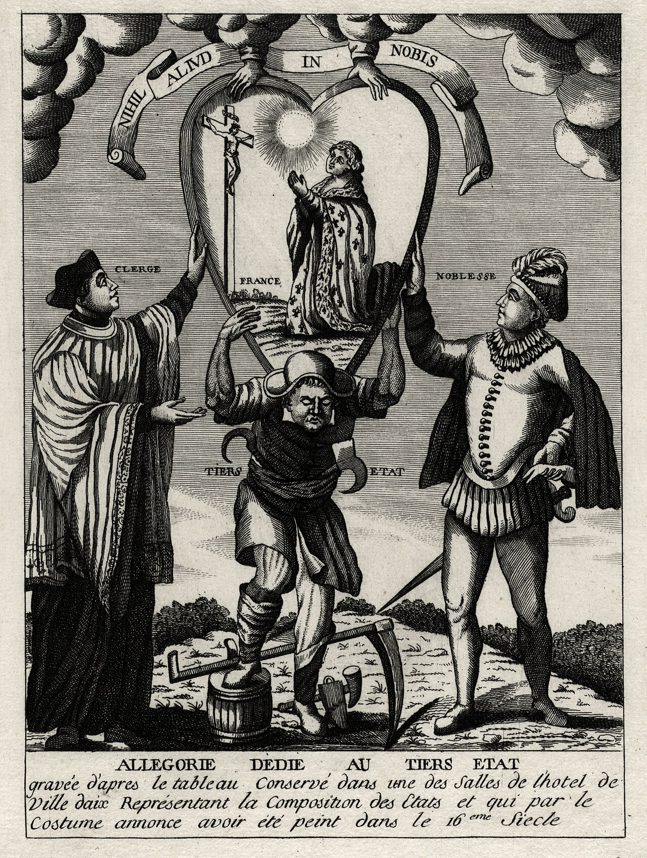 Historical artwork illustrating National Assembly in the French Revolution