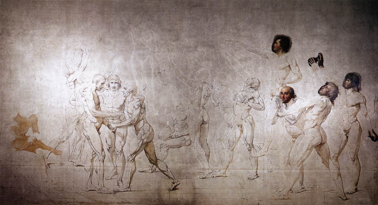 Historical artwork illustrating Tennis Court Oath