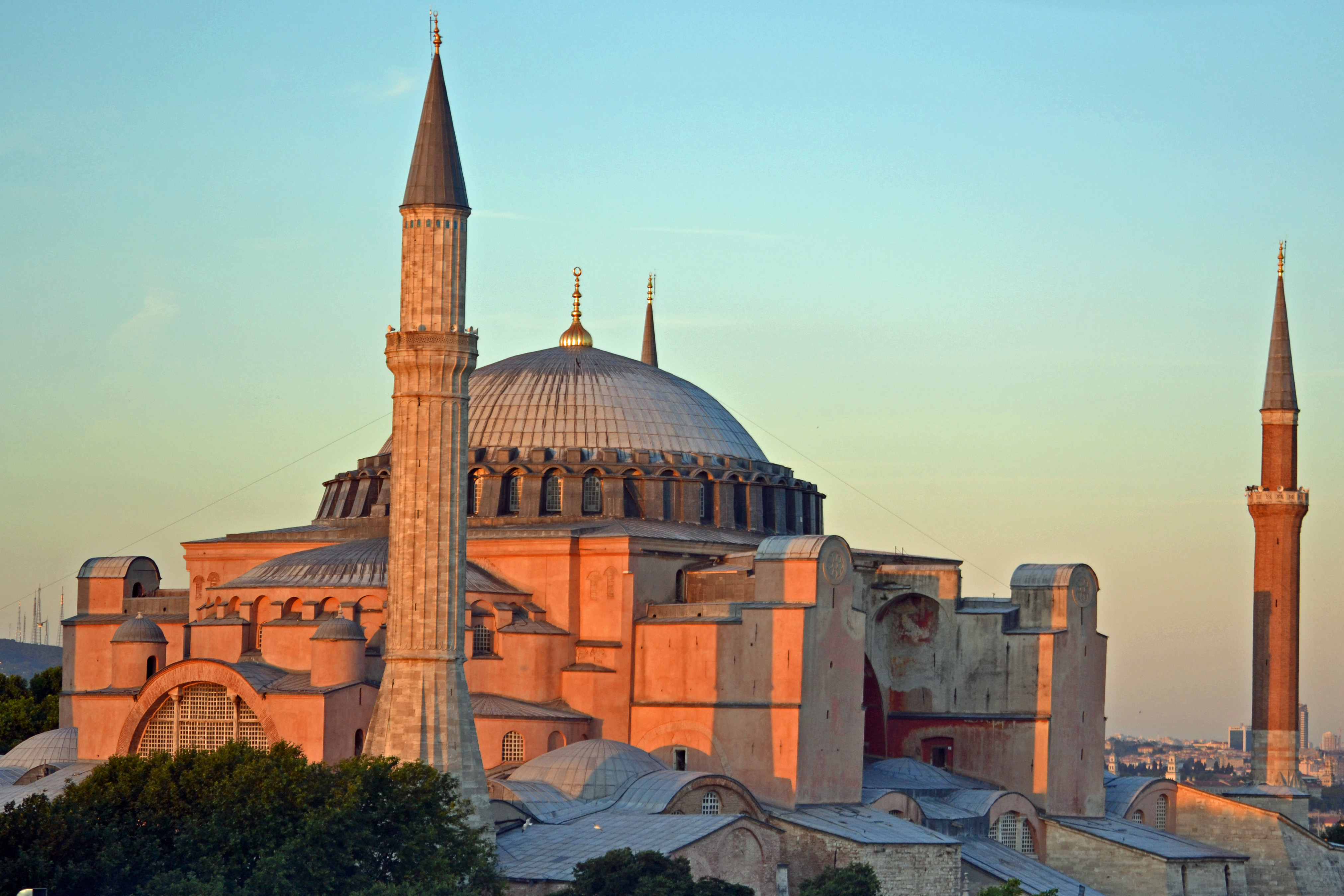 Exterior of Hagia Sophia in Istanbul, built under the Eastern Roman emperor Justinian I