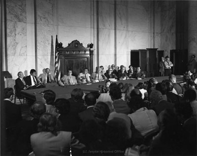 United States Senate Watergate Committee hearing in 1973